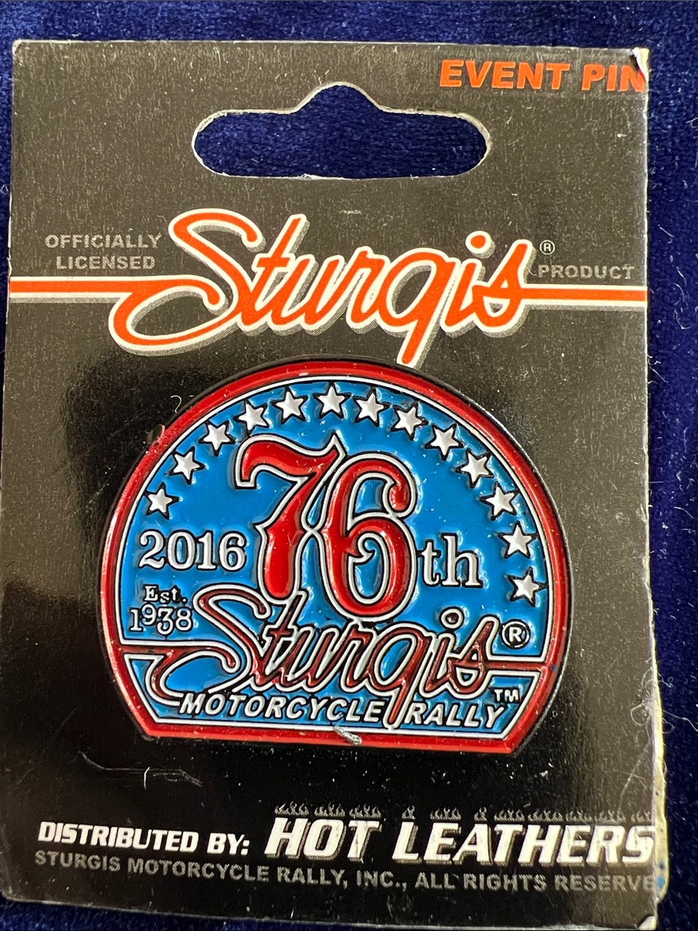 Sturgis  2016 76th motorcycle Rally Est. 1938 new on card